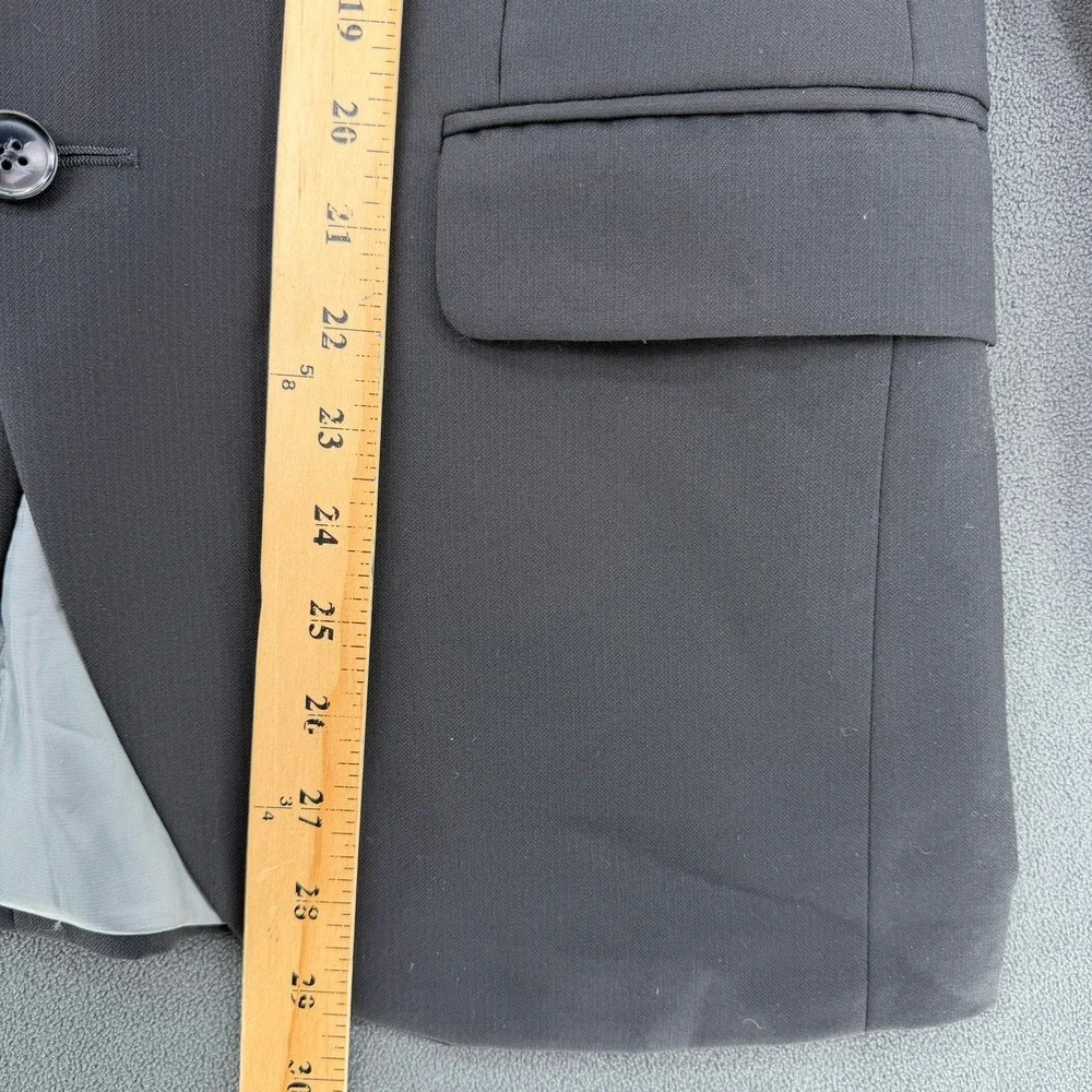 Peter Millar Mens 38S Black 100% Wool Herringbone 2-Button Blazer Sport Coat